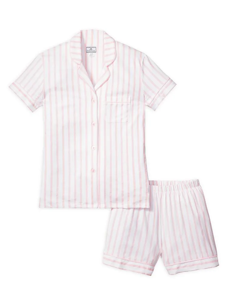 2-Piece Stripe Shorts Pajama Set