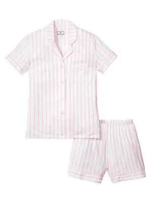 2-Piece Stripe Shorts Pajama Set