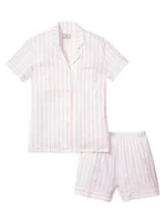 2-Piece Stripe Shorts Pajama Set