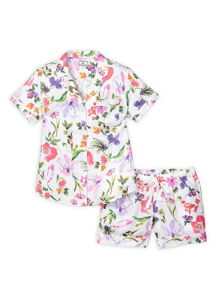 2-Piece Gardens Of Giverny Shorts Pajama Set