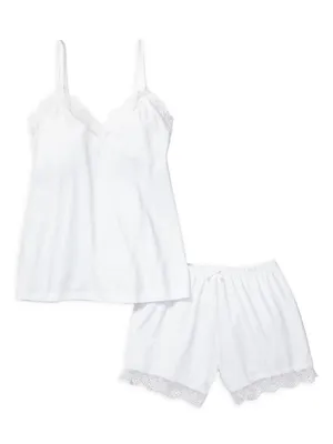 2-Piece Lace-Trim Camisole & Shorts Set