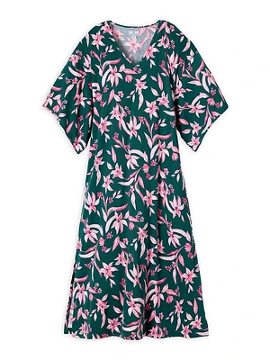 Floral Print Caftan Nightgown