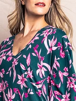 Floral Print Caftan Nightgown