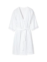 Lace-Trim Cotton Robe