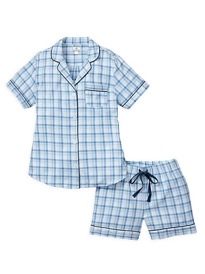 2-Piece Seafarer Tartan Shorts Pajama Set