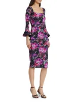 Astra Bell-Sleeve Midi-Dress