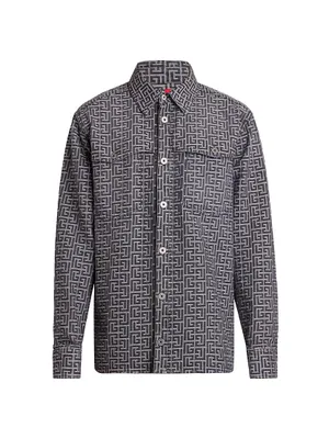 Jacquard Monogram Denim Shirt