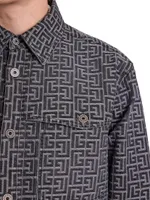 Jacquard Monogram Denim Shirt