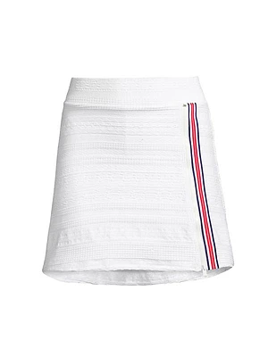 Textured Side-Zip Skort