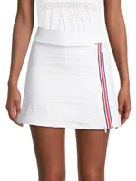 Textured Side-Zip Skort