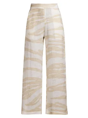 Zoe Linen Wide-Leg Trousers