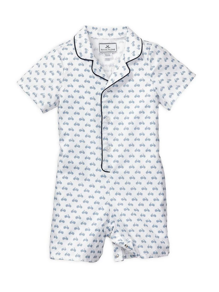 Baby Boy's Bicyclette Summer Romper