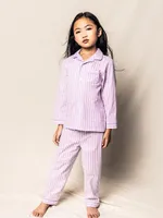 Little Girl's & French Ticking Pajama Set