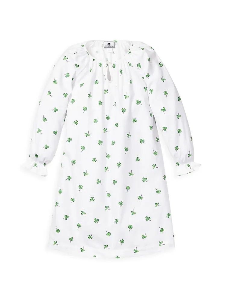 Little Girl's & Shamrock Print Dress