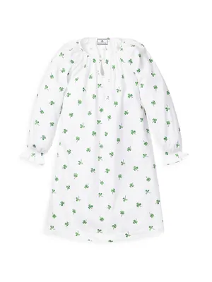 Little Girl's & Shamrock Print Dress