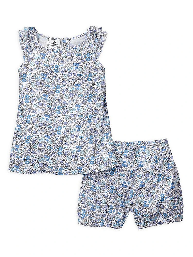 Little Girl's & Fleur D'azur Amelie Short Set