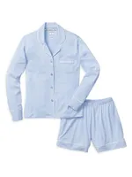 Woven Shorts Pajama Set