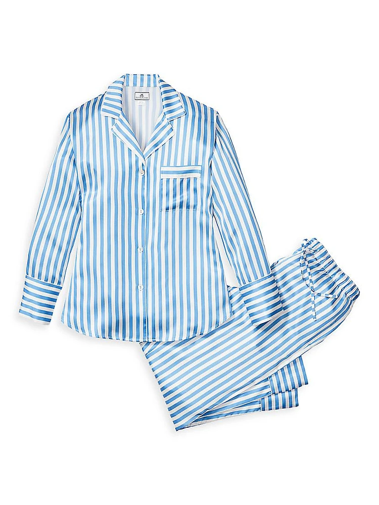 Silk Stripe Pajama Set