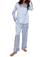 Silk Stripe Pajama Set