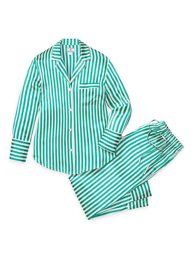 Silk Stripe Pajama Set