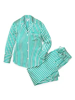 Silk Stripe Pajama Set