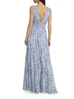 Justine Floral Empire Gown