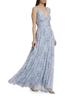 Justine Floral Empire Gown