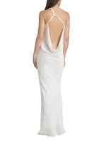 One-Shoulder Bias-Cut Gown