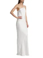 One-Shoulder Bias-Cut Gown