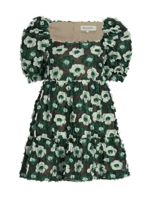 Helene Textured Floral Minidress