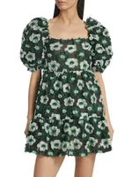 Helene Textured Floral Minidress