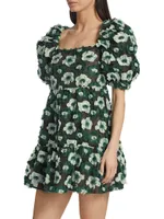 Helene Textured Floral Minidress