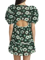 Helene Textured Floral Minidress