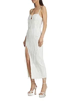 Judith Sequin Fringe Midi Dress