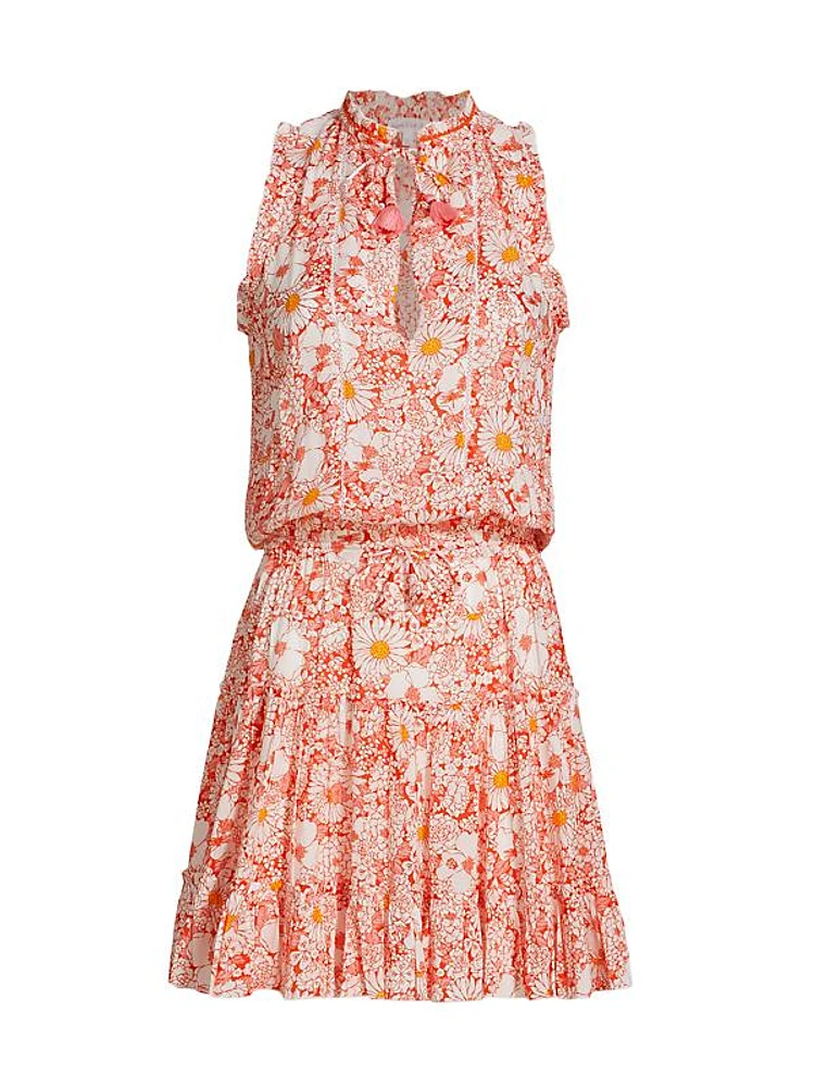 Clara Floral Self-Tie Minidress