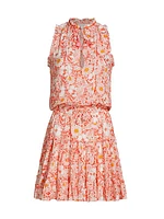 Clara Floral Self-Tie Minidress