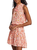 Clara Floral Self-Tie Minidress