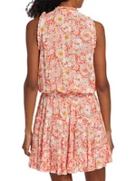 Clara Floral Self-Tie Minidress