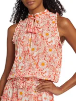 Clara Floral Self-Tie Minidress