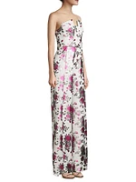 Lena Strapless Floral Jumpsuit