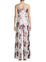 Lena Strapless Floral Jumpsuit