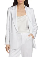 Denny Embellished Twill Single-Button Blazer