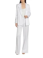 Denny Embellished Twill Single-Button Blazer