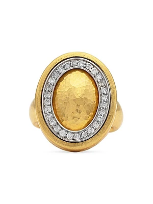 Amulet 24K Yellow Gold, 18K White Gold & 0.45 TCW Diamond Cocktail Ring