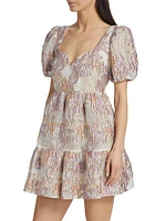 Dolomite Floral Jacquard Minidress