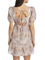 Dolomite Floral Jacquard Minidress