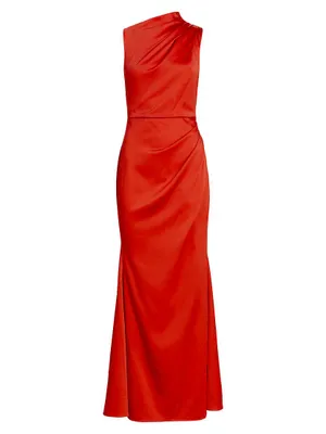 Avalite Draped Satin Maxi Dress