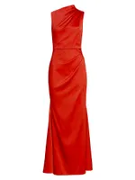 Avalite Draped Satin Maxi Dress