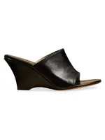 Marion 75MM Leather Wedge Sandals