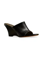 Marion 75MM Leather Wedge Sandals